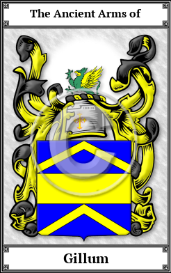 Gillum Family Crest Download (JPG)  Book Plated - 150 DPI