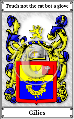 Gilies Family Crest Download (JPG)  Book Plated - 150 DPI