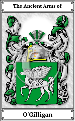 O'Gilligan Family Crest Download (JPG)  Book Plated - 150 DPI