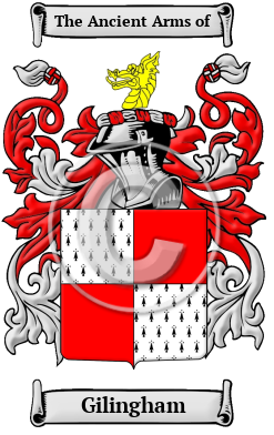 Gilingham Family Crest Download (jpg) Heritage Series - 150 DPI