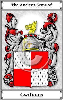 Gwiliams Family Crest Download (JPG)  Book Plated - 150 DPI