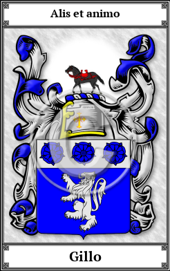 Gillo Family Crest Download (JPG)  Book Plated - 150 DPI