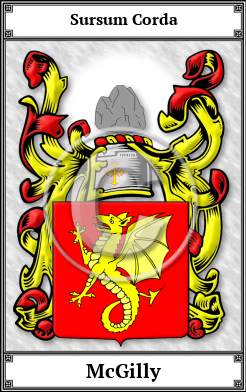 McGilly Family Crest Download (JPG) Book Plated - 600 DPI