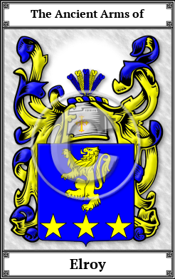 Elroy Family Crest Download (JPG) Book Plated - 600 DPI