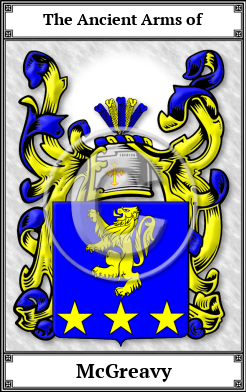 McGreavy Family Crest Download (JPG)  Book Plated - 150 DPI