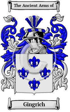 Gingrich Family Crest Download (JPG) Heritage Series - 300 DPI