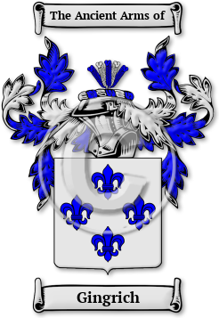 Gingrich Family Crest Download (jpg) Legacy Series - 150 DPI