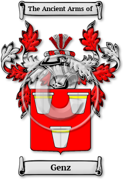 Genz Family Crest Download (jpg) Legacy Series - 150 DPI