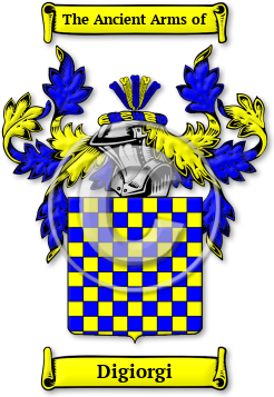 Digiorgi Family Crest Download (jpg) Legacy Series - 150 DPI