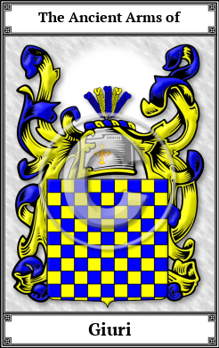 Giuri Family Crest Download (JPG)  Book Plated - 150 DPI