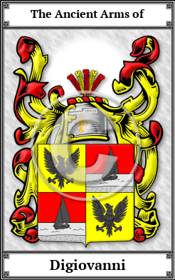 Digiovanni Family Crest Download (JPG) Book Plated - 600 DPI