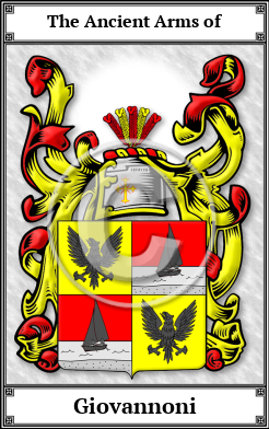 Giovannoni Family Crest Download (JPG) Book Plated - 600 DPI