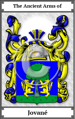Jované Family Crest Download (JPG) Book Plated - 150 DPI