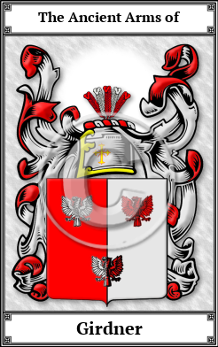 Girdner Family Crest Download (JPG) Book Plated - 600 DPI