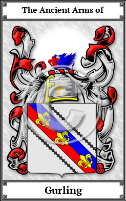 Gurling Family Crest Download (JPG)  Book Plated - 150 DPI