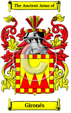 Gironés Family Crest/Coat of Arms