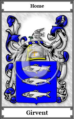Girvent Family Crest Download (JPG)  Book Plated - 150 DPI