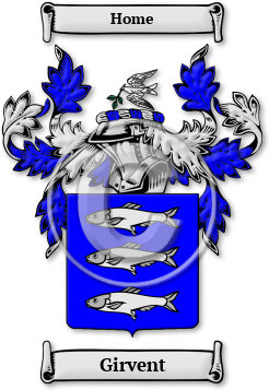 Girvent Family Crest Download (jpg) Legacy Series - 150 DPI