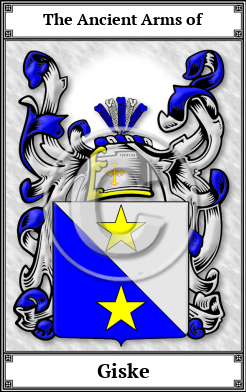 Giske Family Crest Download (JPG)  Book Plated - 150 DPI