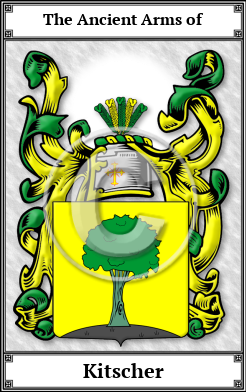 Kitscher Family Crest Download (JPG)  Book Plated - 150 DPI