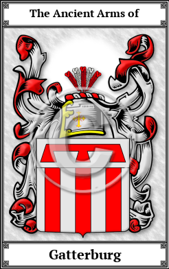 Gatterburg Family Crest Download (JPG)  Book Plated - 150 DPI