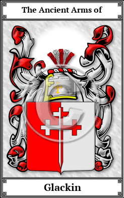 Glackin Family Crest Download (JPG)  Book Plated - 150 DPI
