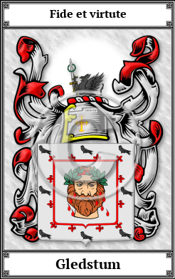 Gledstum Family Crest Download (JPG) Book Plated - 600 DPI