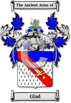Glad Family Crest Download (jpg) Legacy Series - 150 DPI