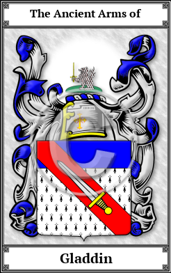Gladdin Family Crest Download (JPG) Book Plated - 600 DPI