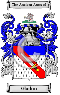 Gladun Family Crest Download (JPG) Heritage Series - 600 DPI