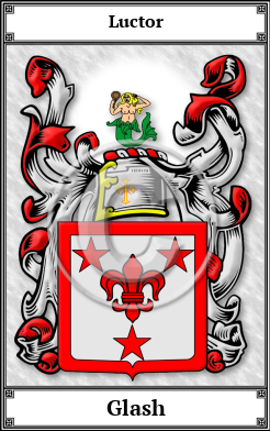 Glash Family Crest Download (JPG) Book Plated - 600 DPI