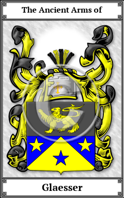 Glaesser Family Crest Download (JPG)  Book Plated - 150 DPI