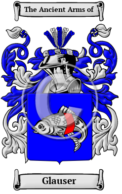 Glauser Family Crest Download (JPG) Heritage Series - 600 DPI