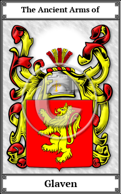 Glaven Family Crest Download (JPG)  Book Plated - 150 DPI