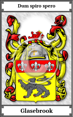 Glasebrook Family Crest Download (JPG)  Book Plated - 150 DPI