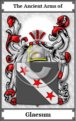 Glaesum Family Crest Download (JPG) Book Plated - 600 DPI