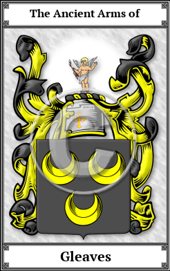 Gleaves Family Crest Download (JPG) Book Plated - 600 DPI