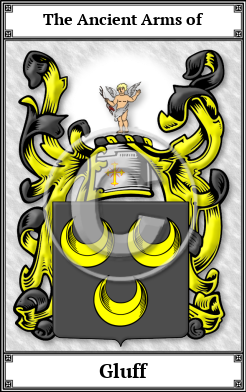 Gluff Family Crest Download (JPG)  Book Plated - 150 DPI