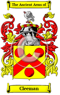 Cleeman Family Crest/Coat of Arms