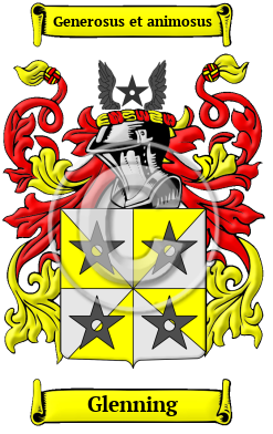 Glenning Family Crest Download (JPG) Heritage Series - 600 DPI
