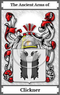 Clickner Family Crest Download (JPG)  Book Plated - 150 DPI