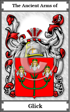 Glick Family Crest Download (JPG)  Book Plated - 150 DPI