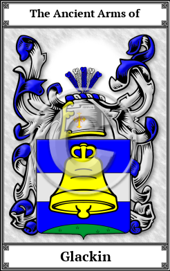 Glackin Family Crest Download (JPG)  Book Plated - 150 DPI