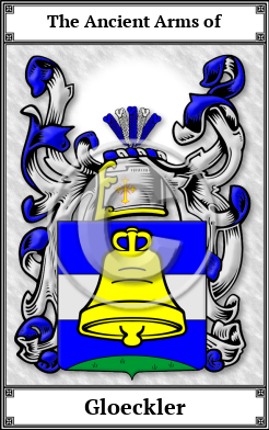 Gloeckler Family Crest Download (JPG) Book Plated - 600 DPI
