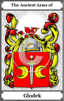 Glodek Family Crest Download (JPG)  Book Plated - 150 DPI