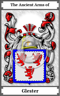 Glester Family Crest Download (JPG) Book Plated - 600 DPI