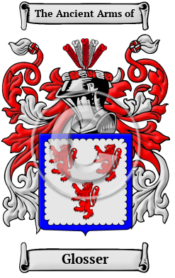 Glosser Family Crest/Coat of Arms