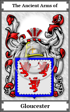 Gloucester Family Crest Download (JPG) Book Plated - 600 DPI