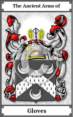 Gloves Family Crest Download (JPG)  Book Plated - 150 DPI