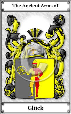Glück Family Crest Download (JPG)  Book Plated - 150 DPI